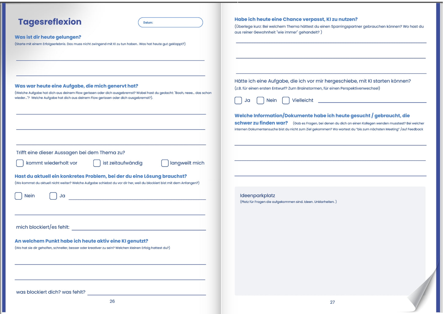 AI-First Logbuch - 6-Wochen-Arbeitsbuch - für Unternehmen und Einzelpersonen - Vorbestellung - Auflage 2